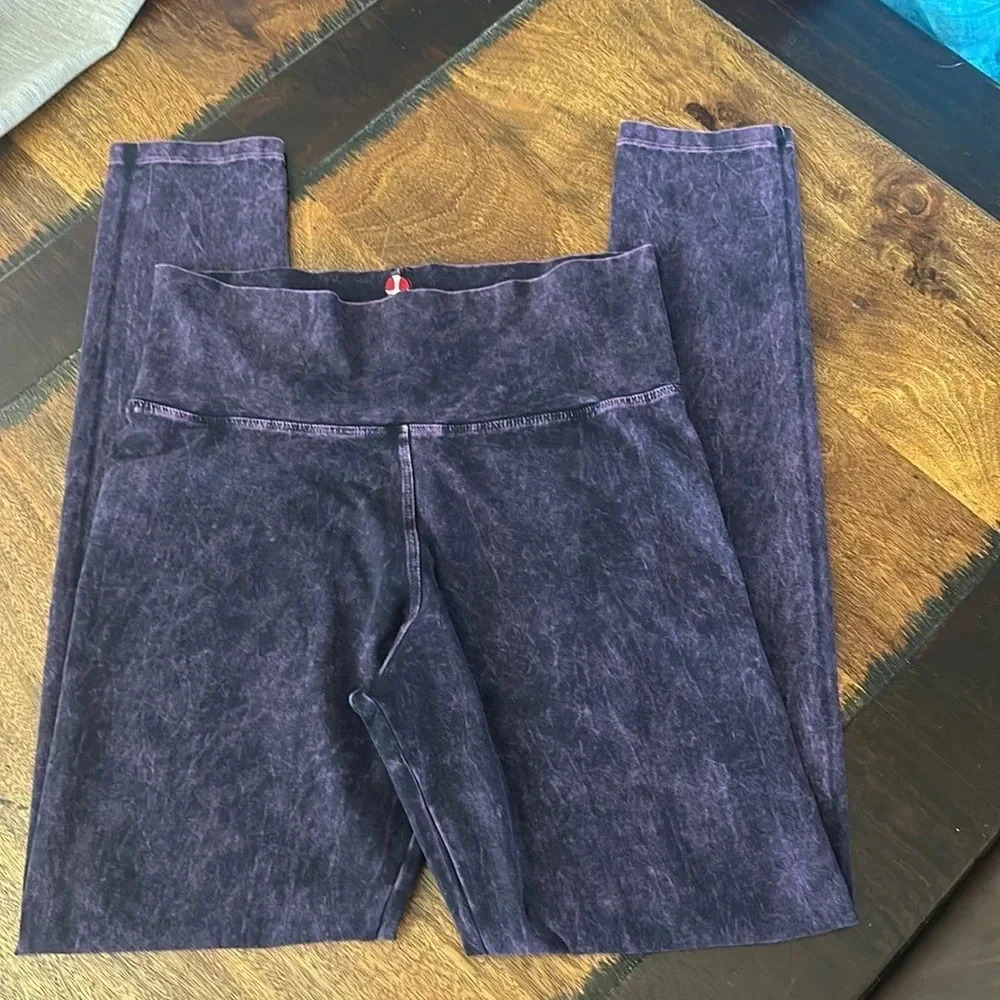 Purple washed out look leggings size small